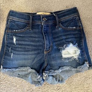 Hollister short-shorts dark wash denim shorts (size: 0, fits like a 2)
